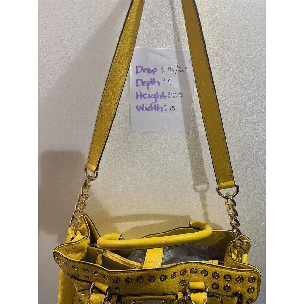 Michael Kors Hamilton Tote Bag, Iconic Yellow W Gold Hardware Satchel Large Tote